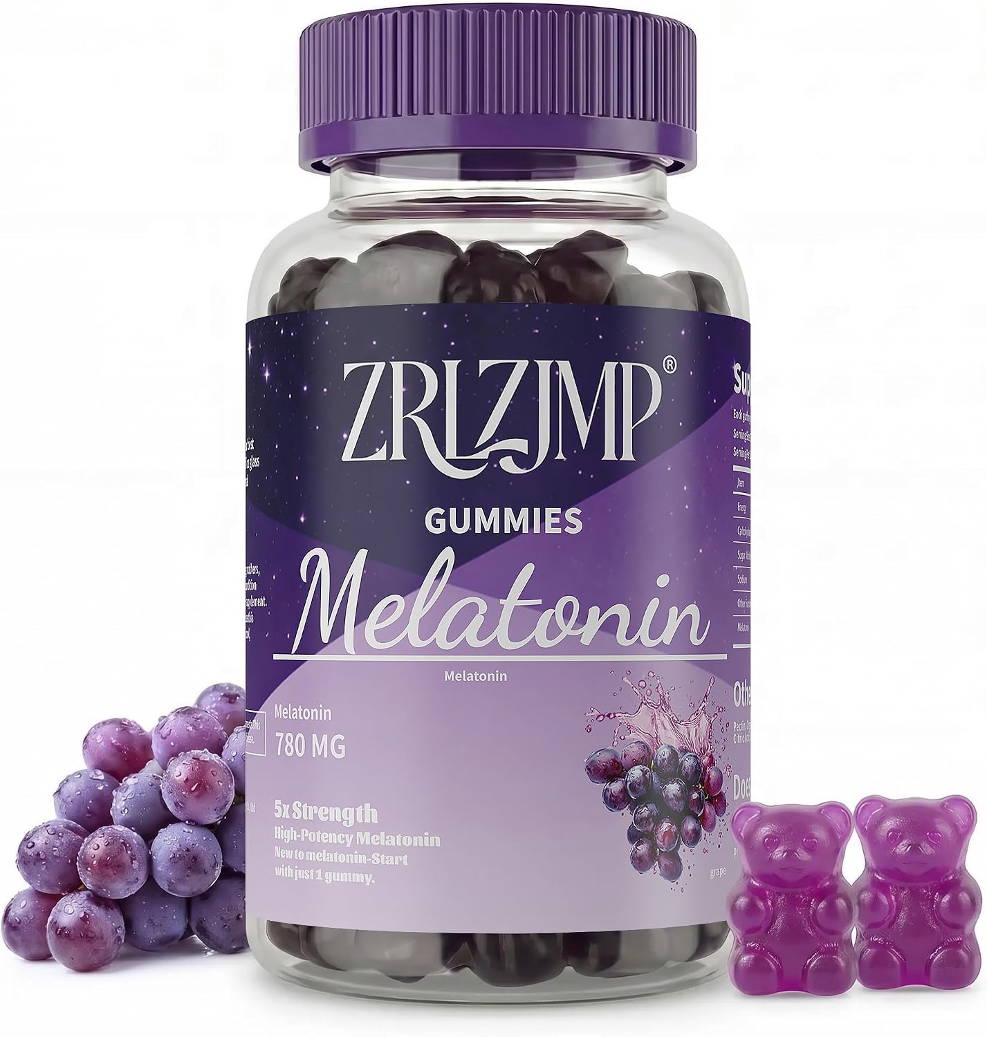 ZRLZJMP Melatonin Gummies Jar